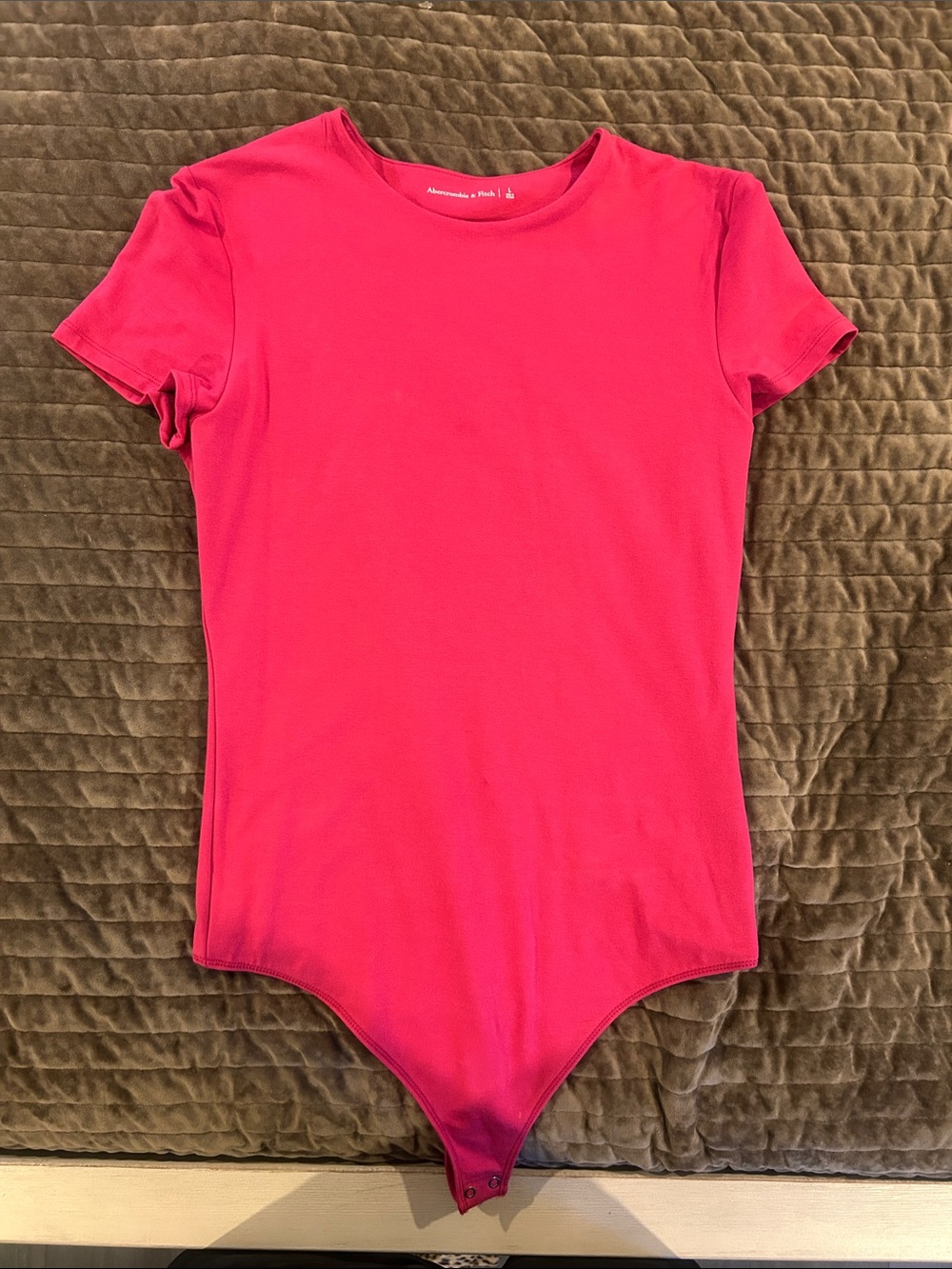 abercrombie Hot Pink Short Sleeve Bodysuit